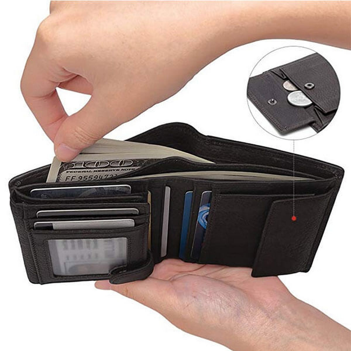 Medium Size Genuine Leather And Multi cardholder for Men