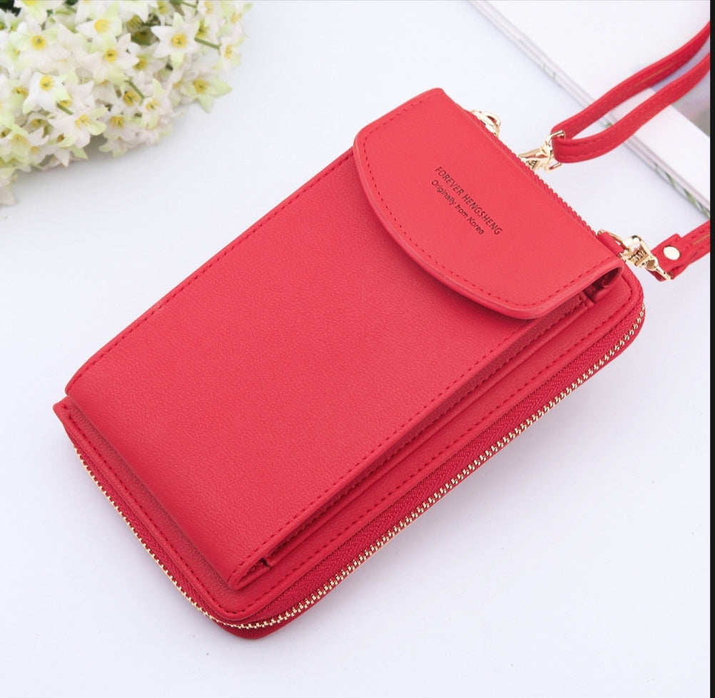 Female Crossbody Shoulder Phone and Money Bag cum Wallet for Women