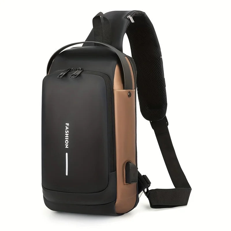Anti-Theft Crossbody Bag with 3-digit combination lock and mobile charging port