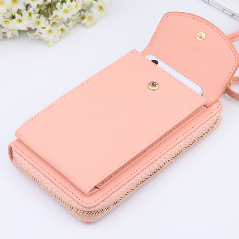 Female Crossbody Shoulder Phone and Money Bag cum Wallet for Women