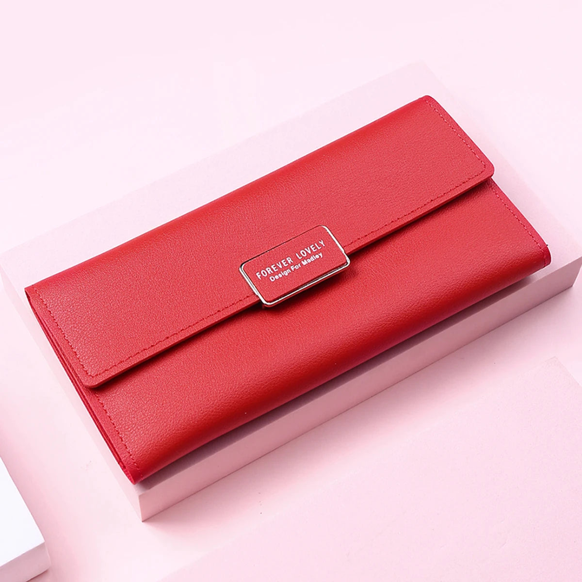 Long Luxury Synthetic Leather Money and Phone Wallet for Women