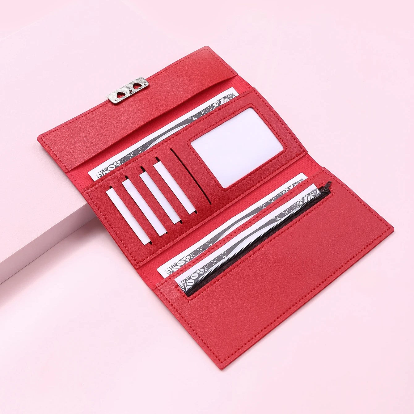 Long Luxury Synthetic Leather Money and Phone Wallet for Women