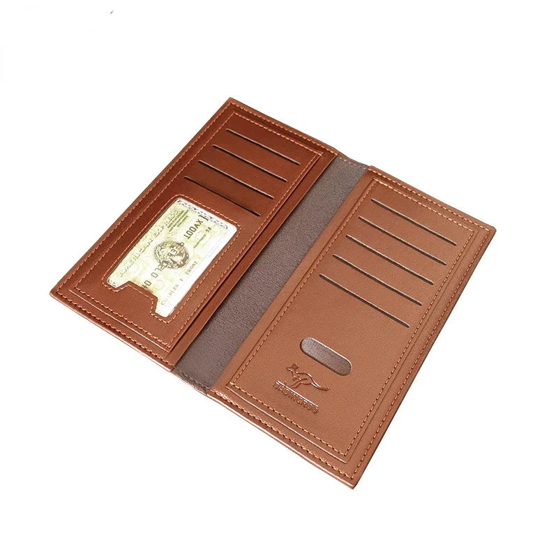 Kangro Brand Vintage PU Leather Long Wallet for Men