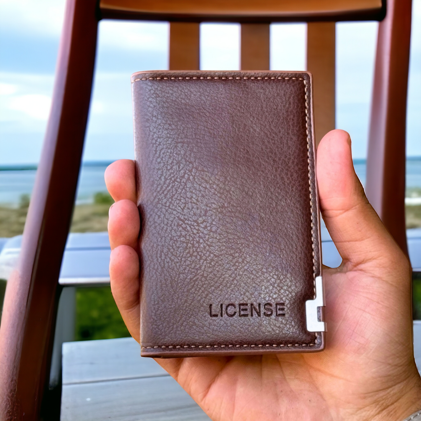 Minimal Slim Half Long Wallet for Men