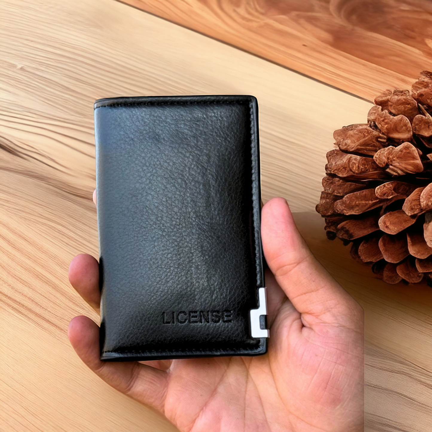 Minimal Slim Half Long Wallet for Men