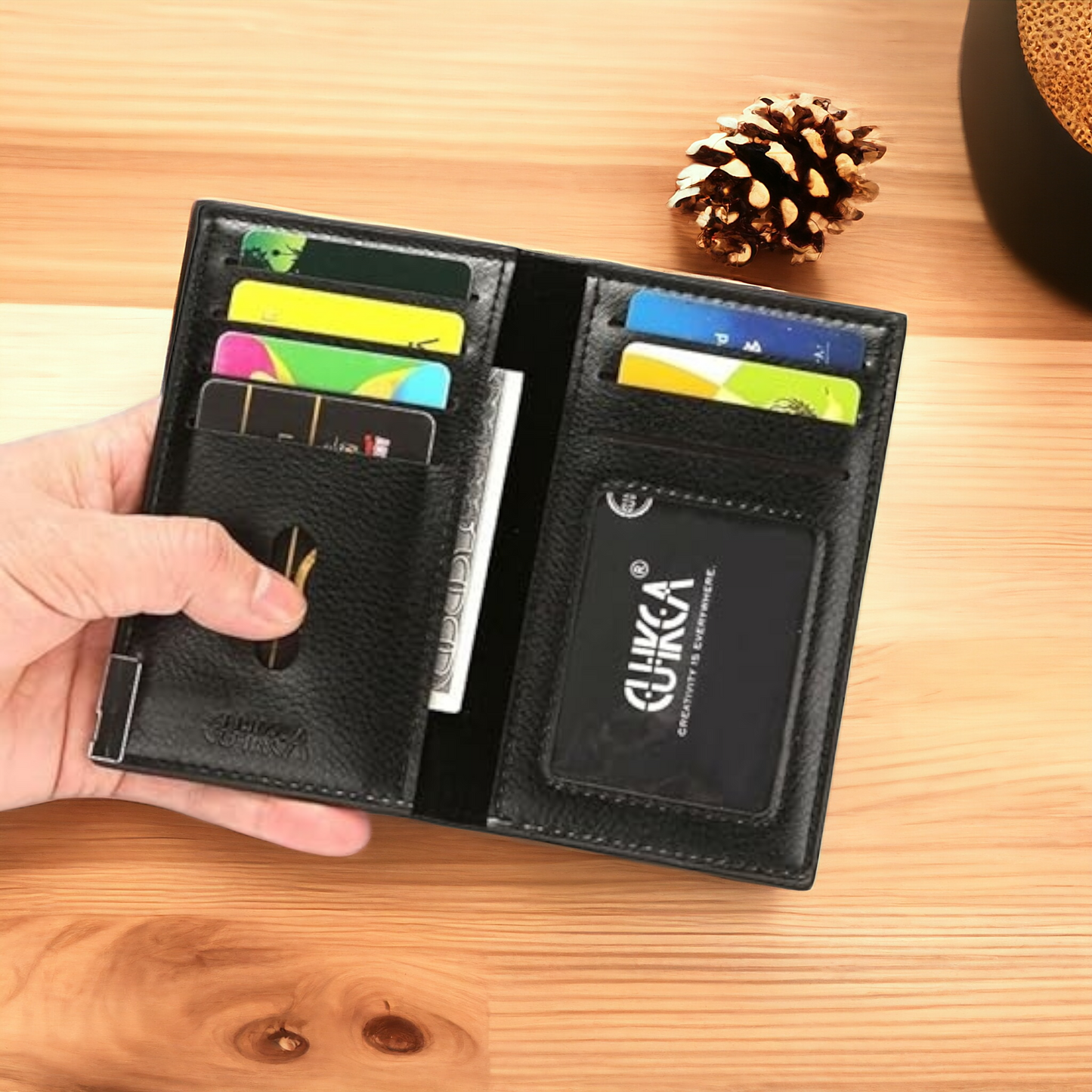 Minimal Slim Half Long Wallet for Men