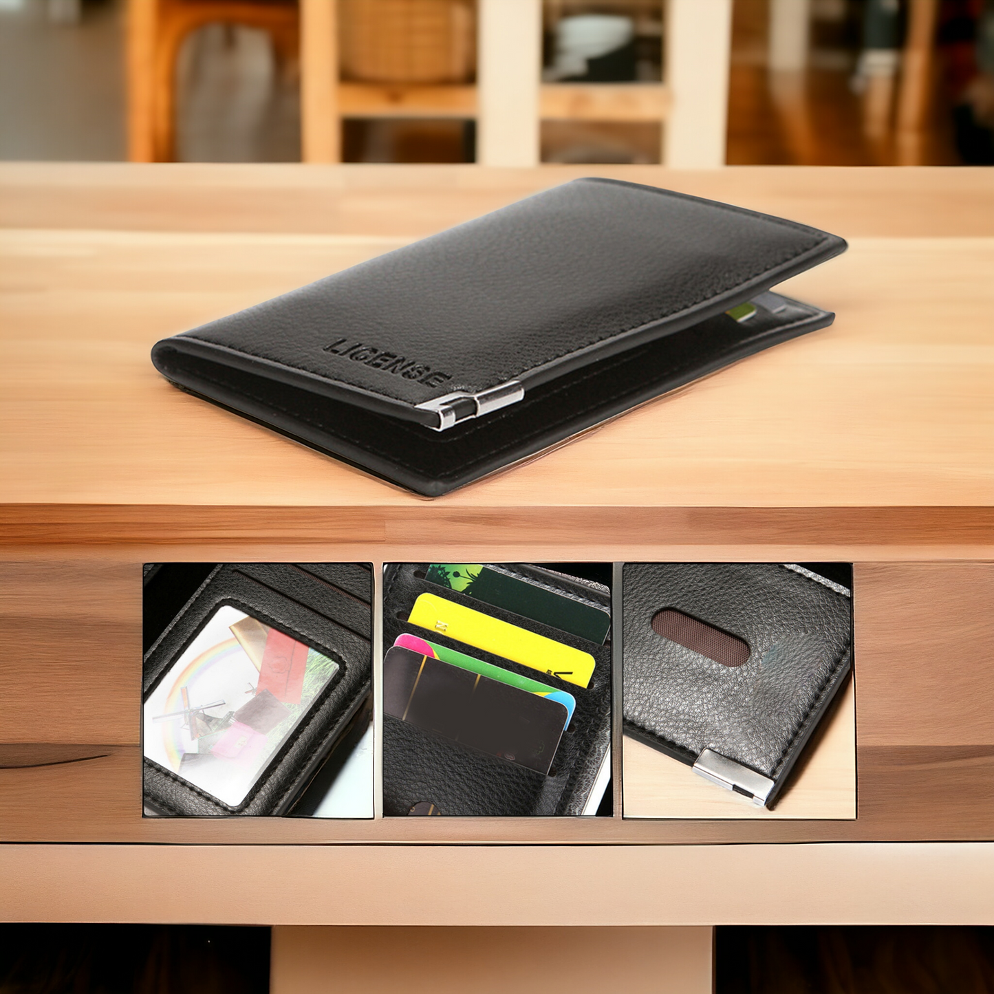 Minimal Slim Half Long Wallet for Men
