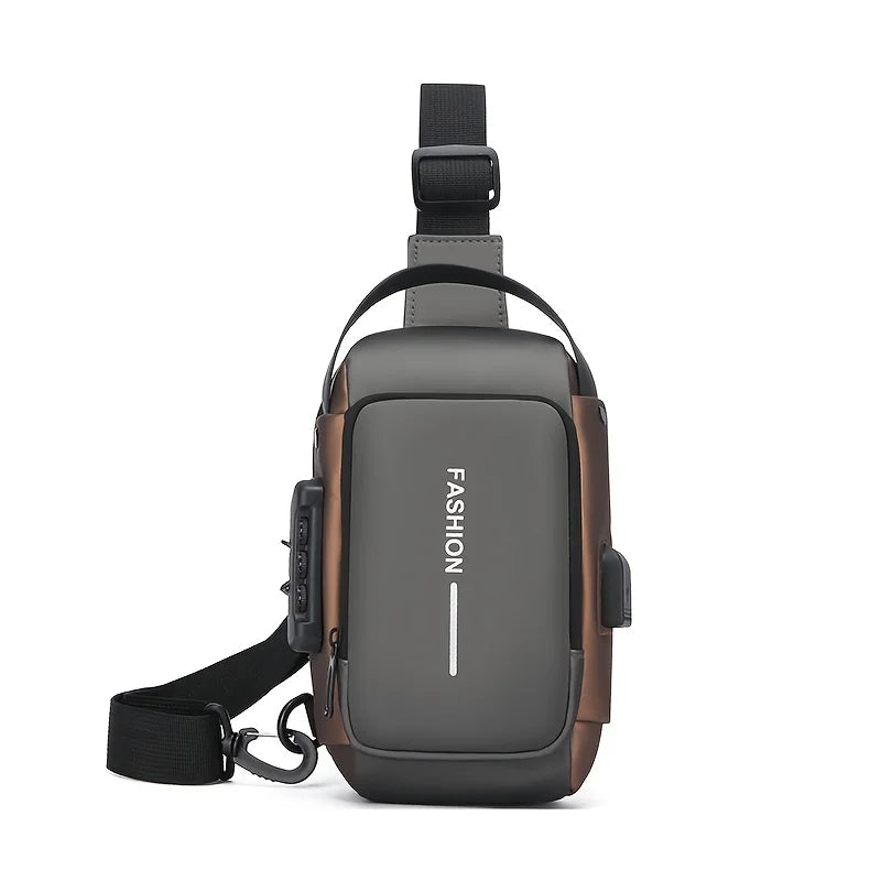 Anti-Theft Crossbody Bag with 3-digit combination lock and mobile charging port