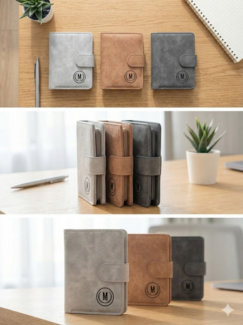 M Brand men's wallets in multiple colors