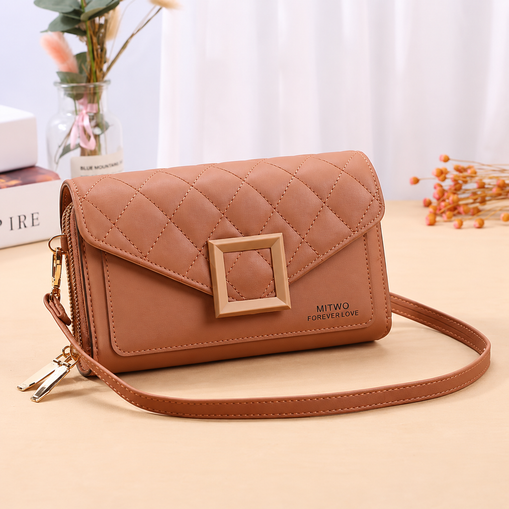 Elegant Buckle Crossbody Wallet for Women – S.BKL400