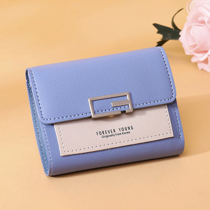 Fashion Short Stylish Mini Tri-fold Casual Wallet for Women