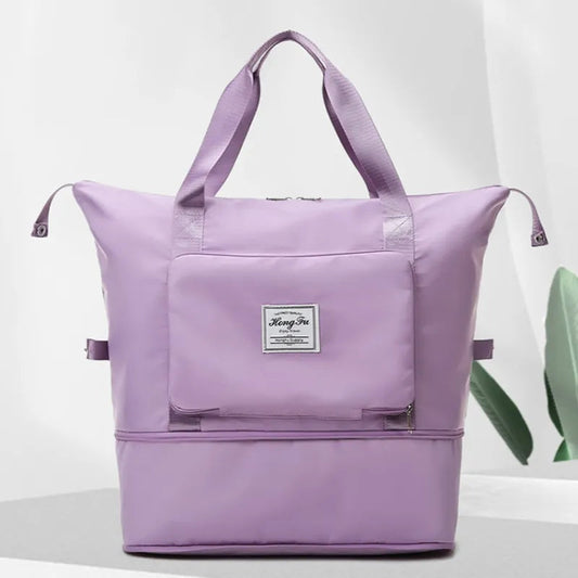 Single Fold Zipper Medium Size Travel Bag for Women and Men