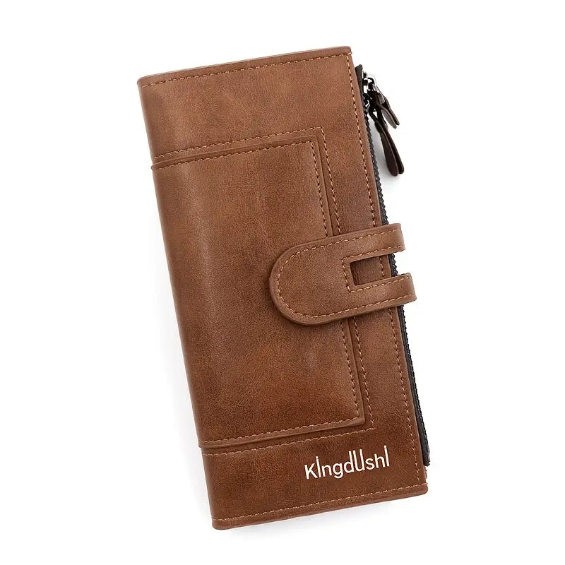 kIngdUshi Versatile Lightweight Long Clutch Wallet for Unisex