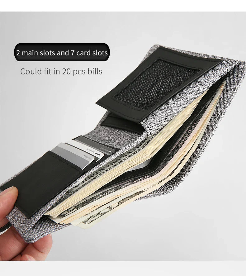 CarrKen Brand Slim Nylon Cloth Wallet and Multicardholder for Men