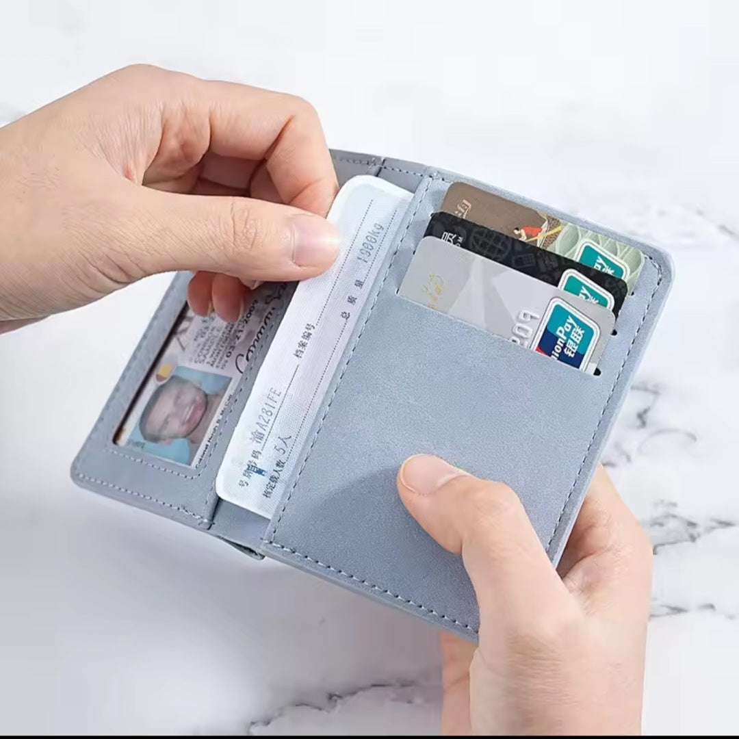 Slim Short Vertical Minimalist Cardholder Wallet for Men