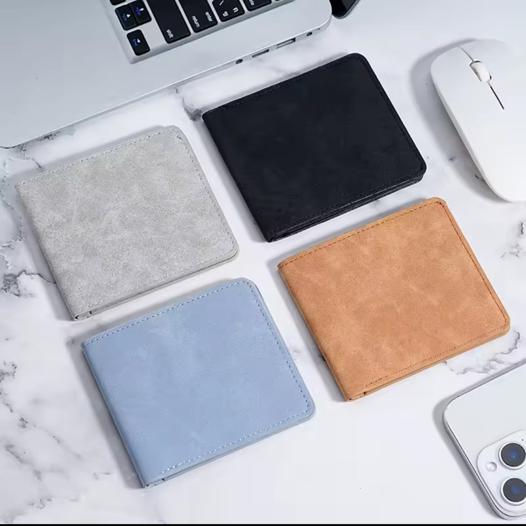 Slim Short Horizontal Minimalist Cardholder Wallet for Men