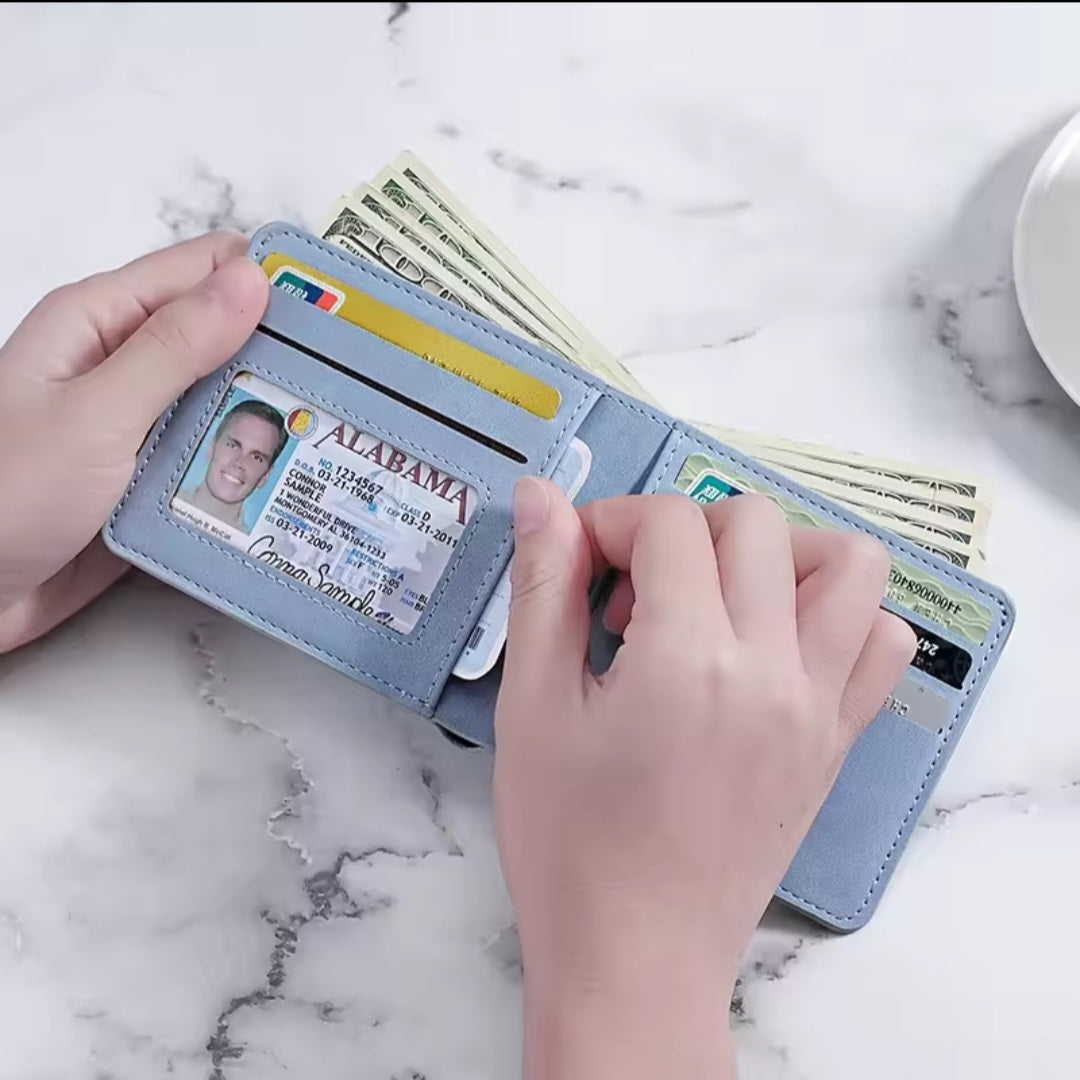 Slim Short Horizontal Minimalist Cardholder Wallet for Men