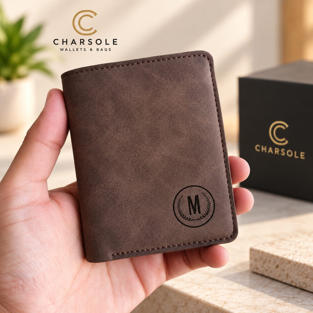 Premium Leather Bifold Wallet for Men | M Design Vertical