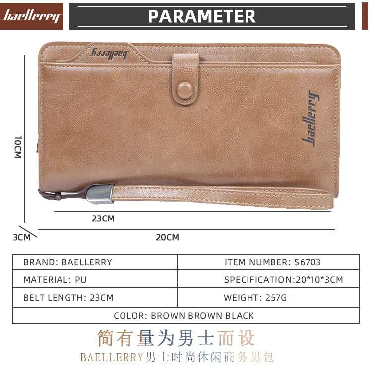Baellery Long with Extra Cardholder Wallet Purse for Unisex
