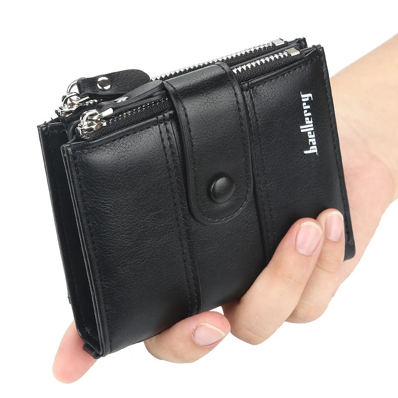Double Zipper Short Balebaily Wallet for Men