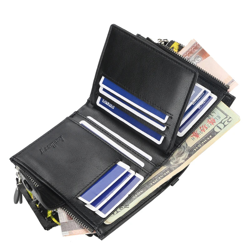 Double Zipper Short Balebaily Wallet for Men