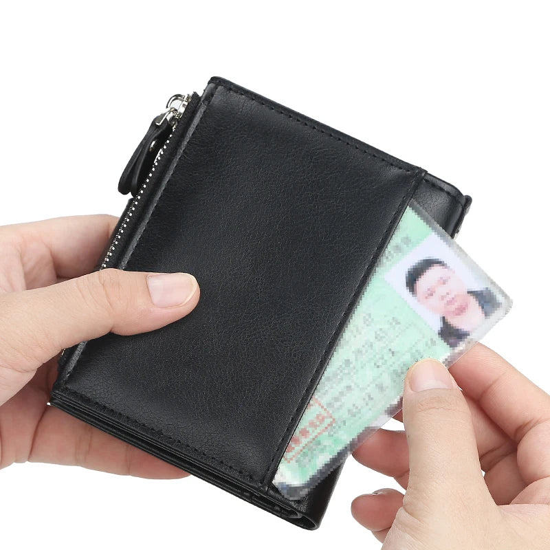 Double Zipper Short Balebaily Wallet for Men