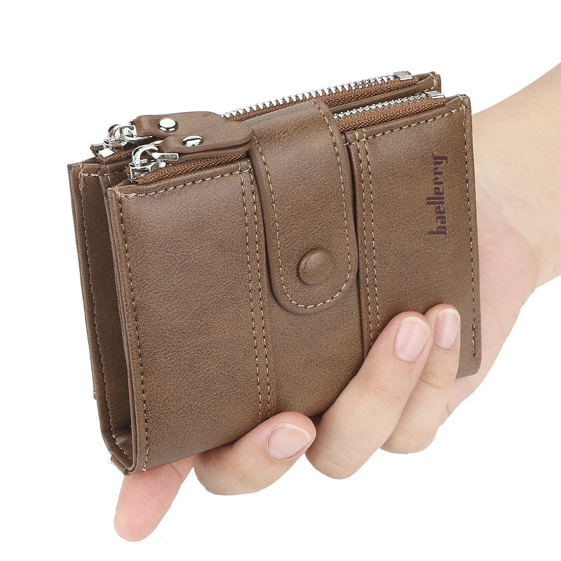 Double Zipper Short Balebaily Wallet for Men