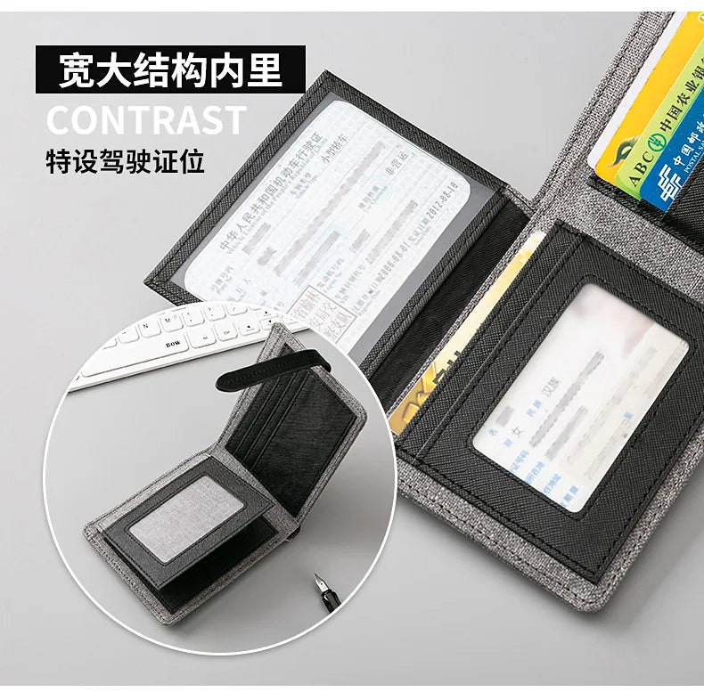 CarrKen Brand Slim Nylon Cloth Wallet and Multicardholder for Men