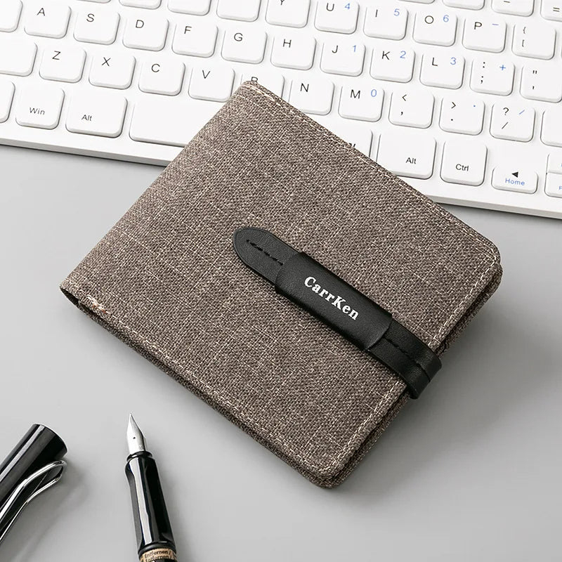 CarrKen Brand Slim Nylon Cloth Wallet and Multicardholder for Men