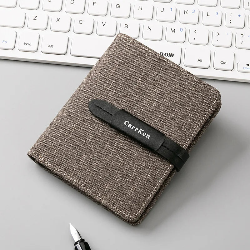 CarrKen Brand Slim Nylon Cloth Wallet and Multicardholder for Men