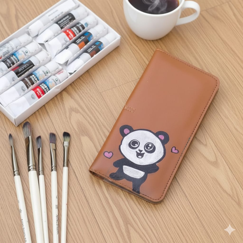 Hand-Painted Customised Slim Long Wallet for Women