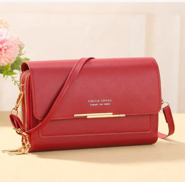 Forever Lengrui Large Capacity Double Zipper Multifunctional Wallet for Women