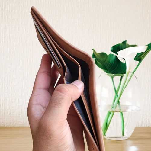 M Brand PU Leather Horizontal Short Wallet Cardholder for Men