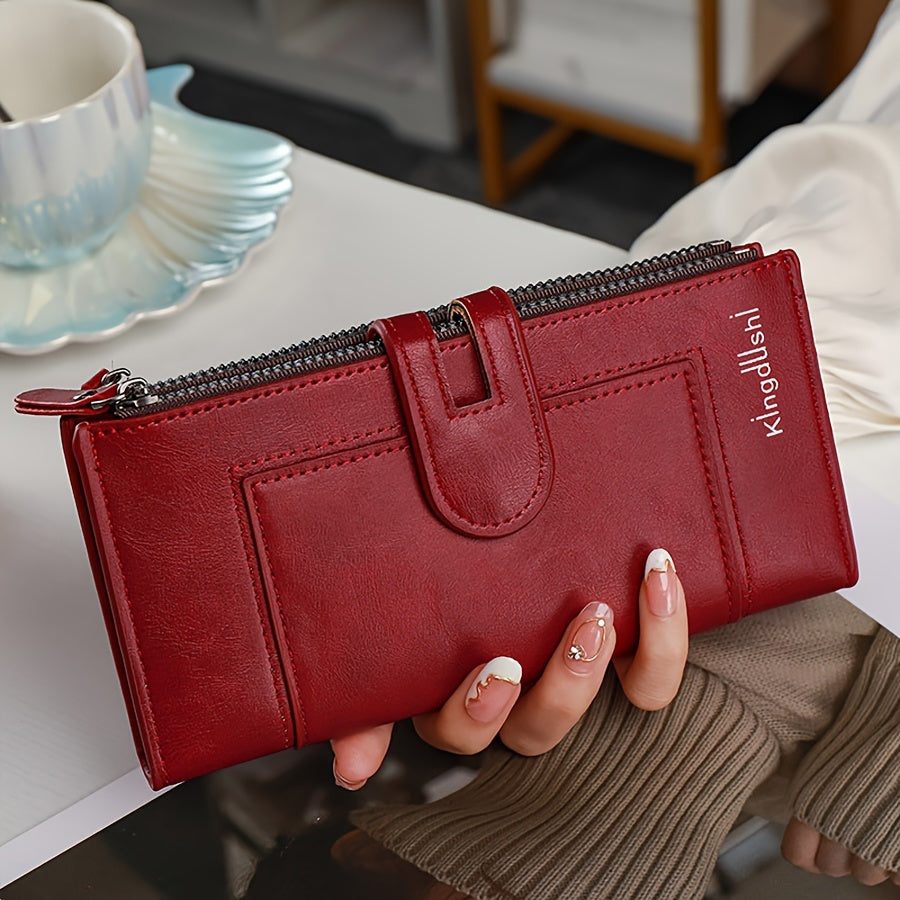 kIngdUshi Versatile Lightweight Long Clutch Wallet for Unisex