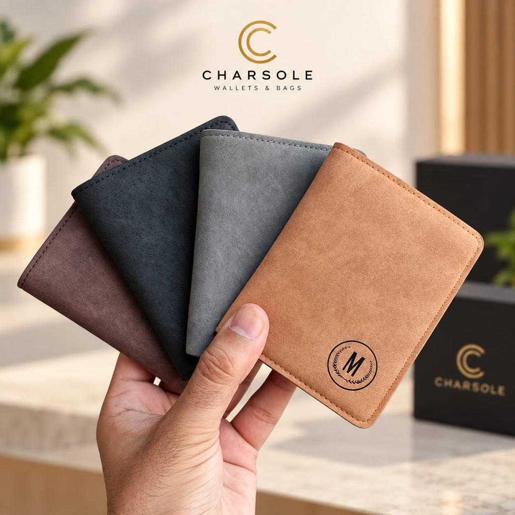 Premium Leather Bifold Wallet for Men | M Design Vertical