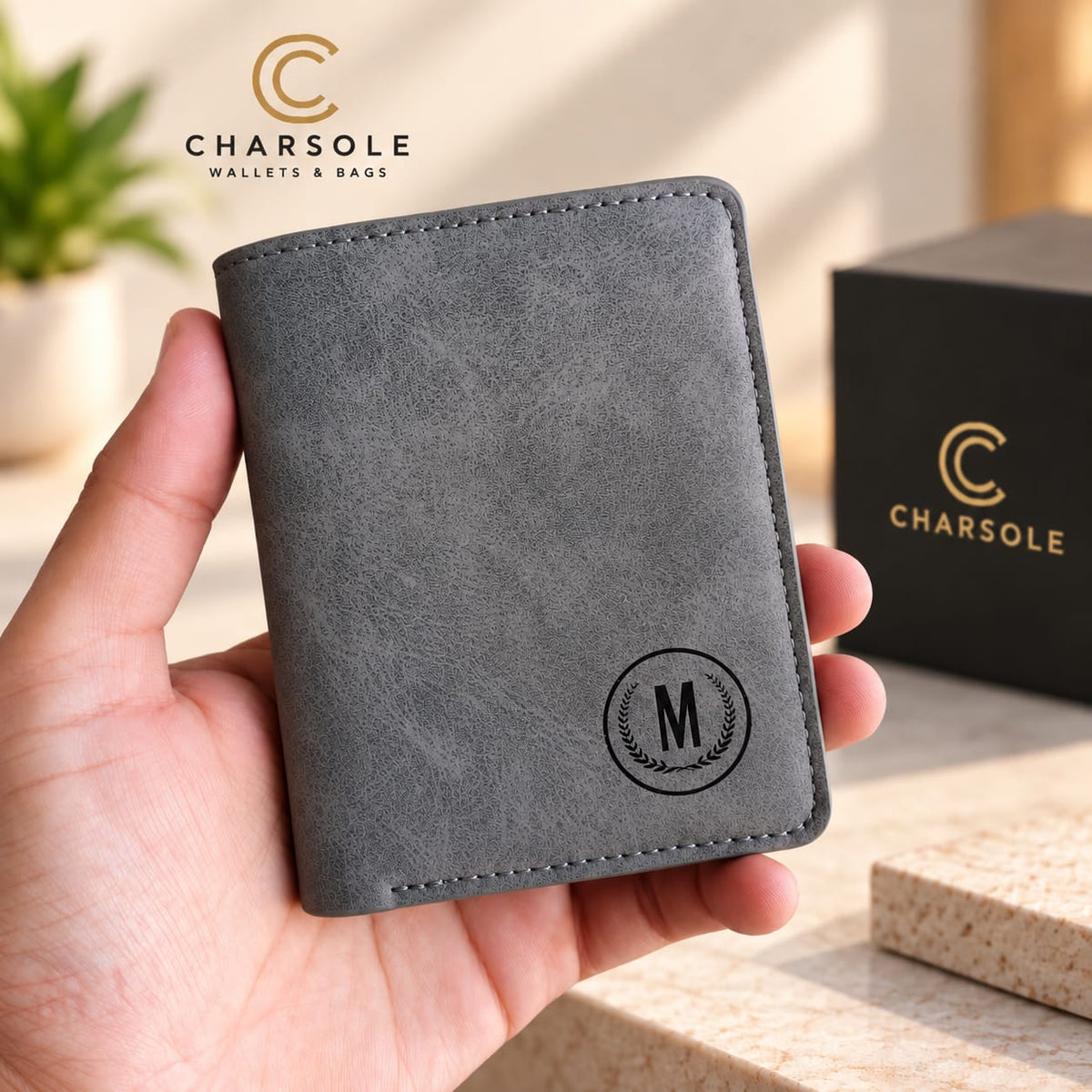 Premium Leather Bifold Wallet for Men | M Design Vertical