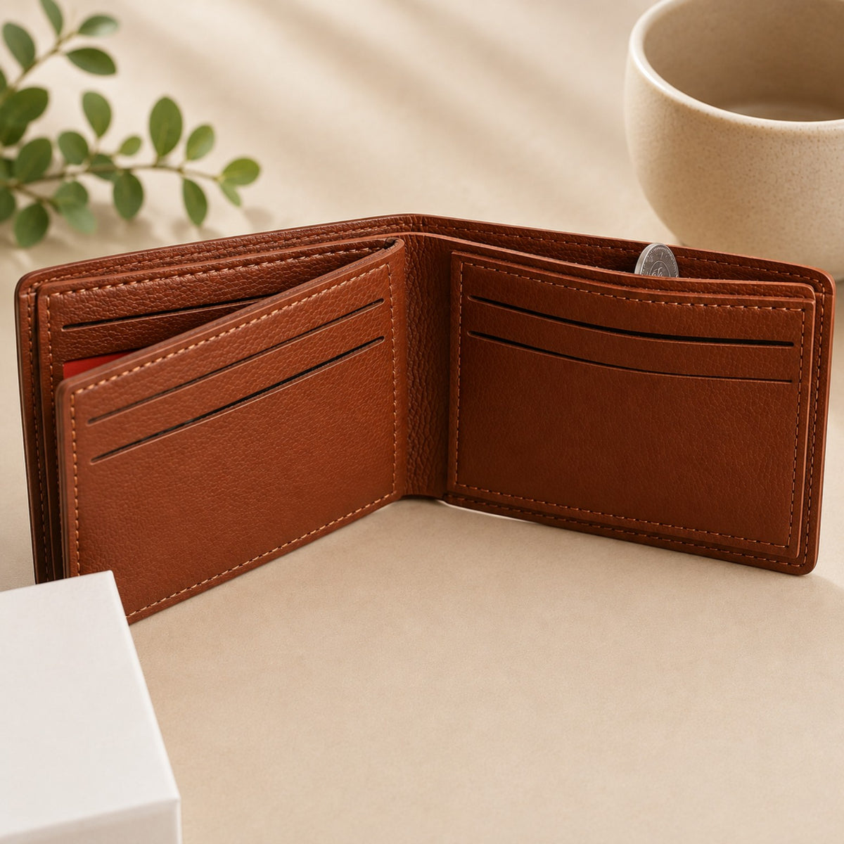Men's wallet open view