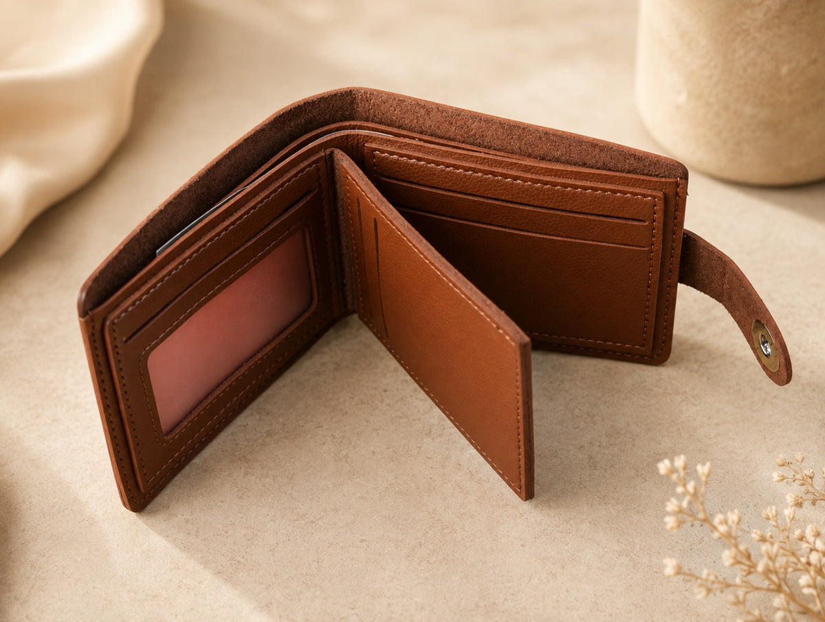 Premium men's wallet interior