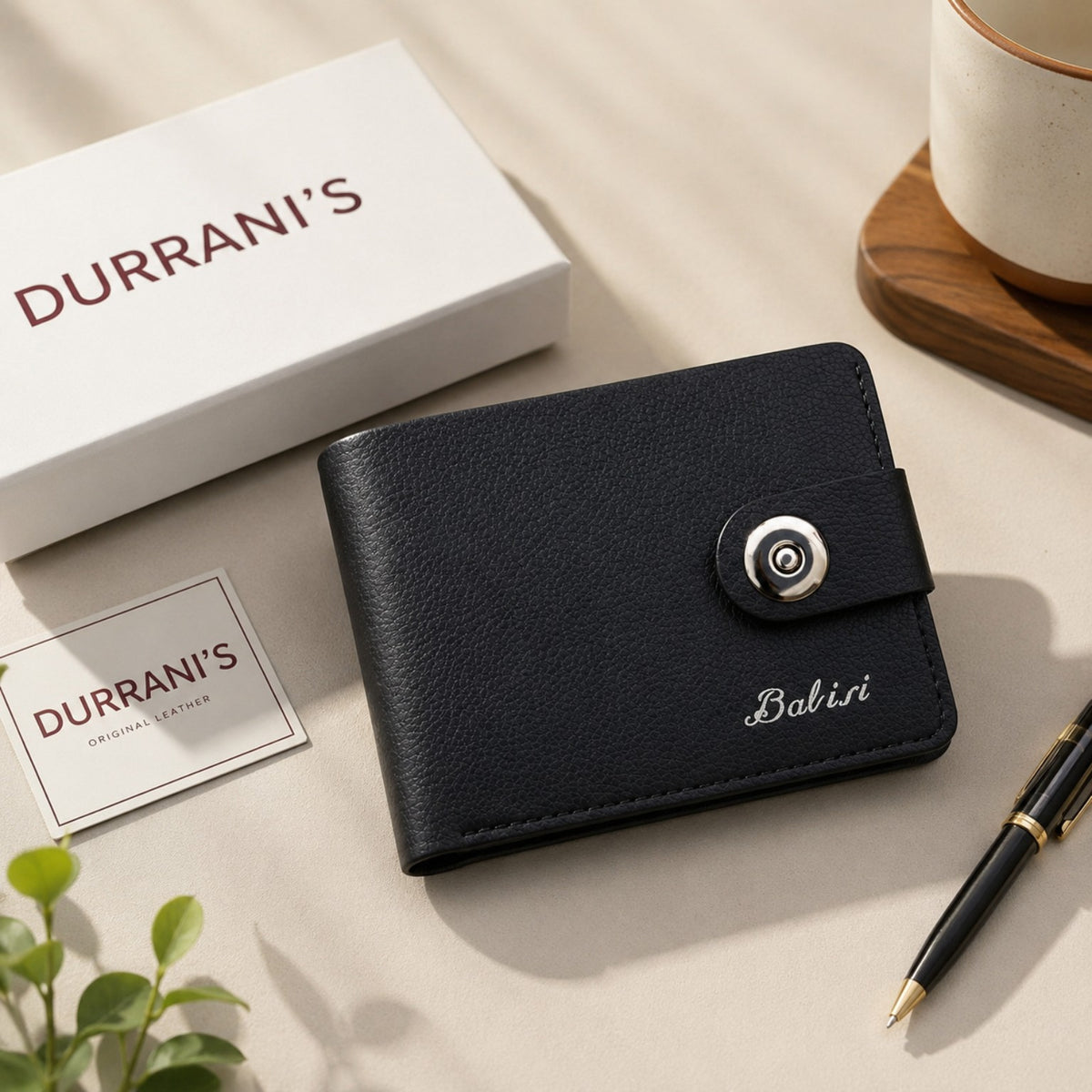 Premium men's wallet black