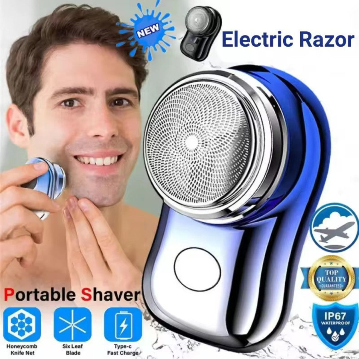 Mini rechargeable electric shaver for men