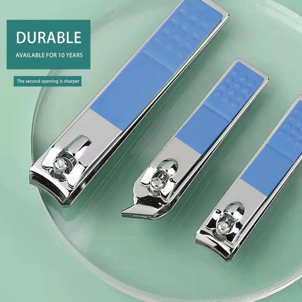 Stainless steel nail clippers close-up