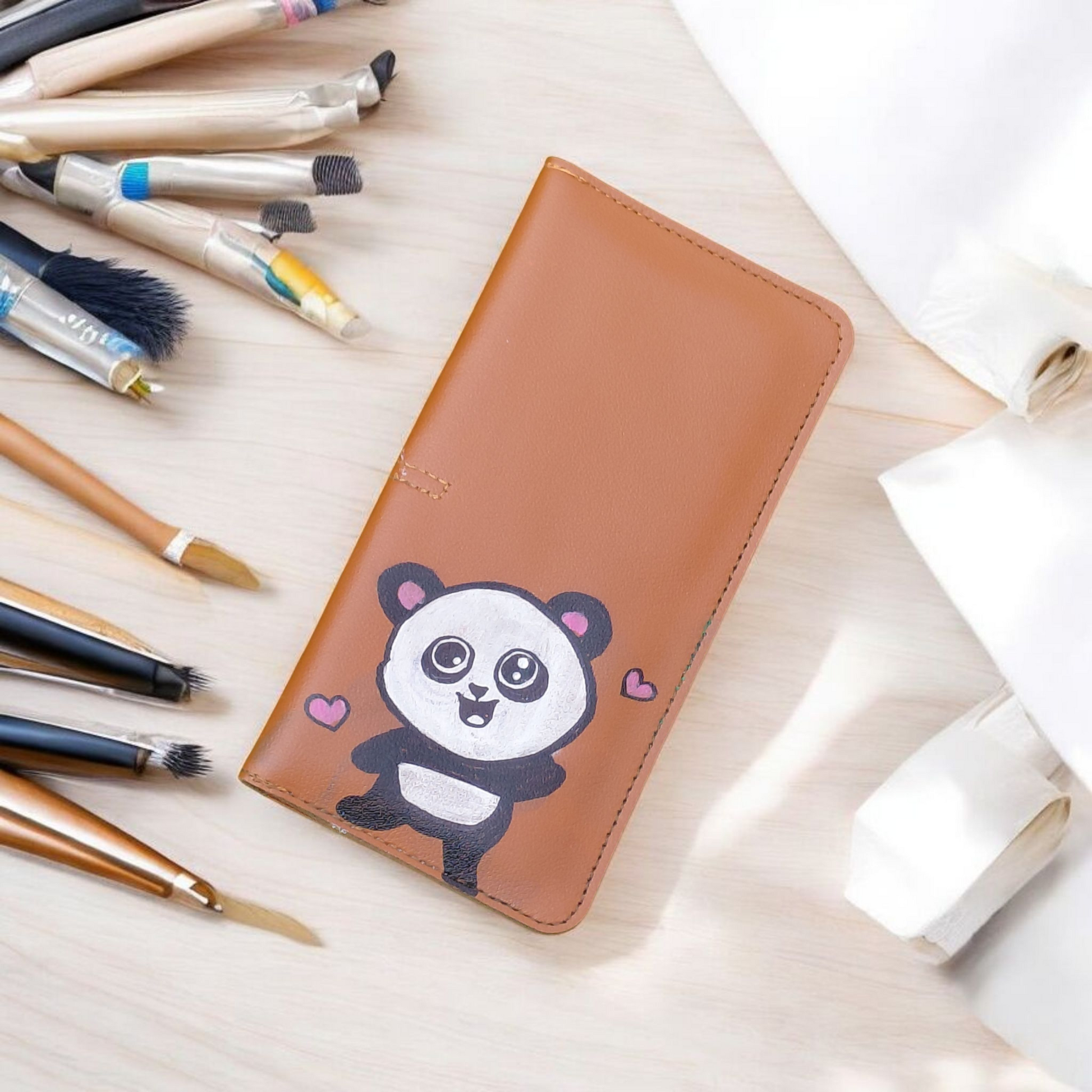 Hand-Painted Customised Slim Long Wallet for Women