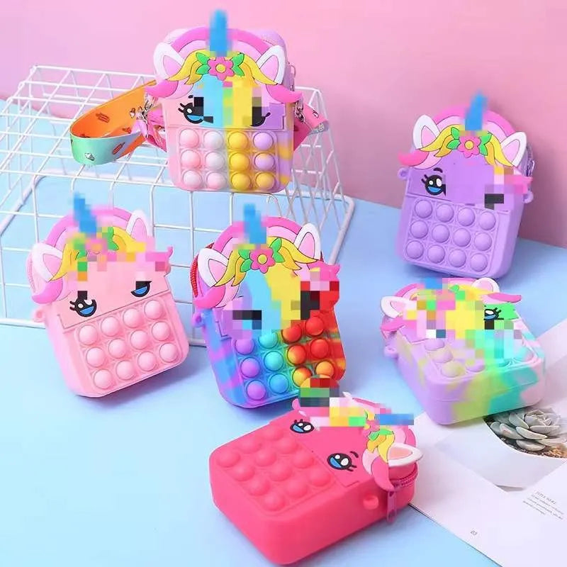 Kids Silicone Pop It Fidget Purse with Strap – SP230