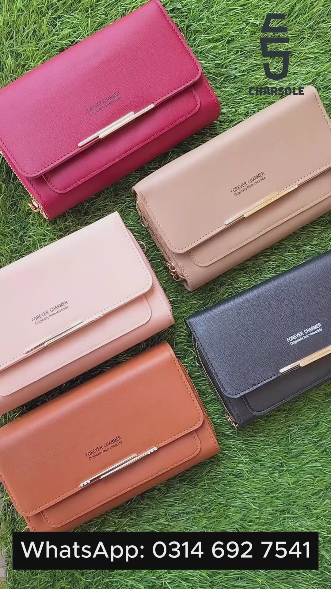 Charsole Large Capacity Double Zipper Wallet for Women - FY870