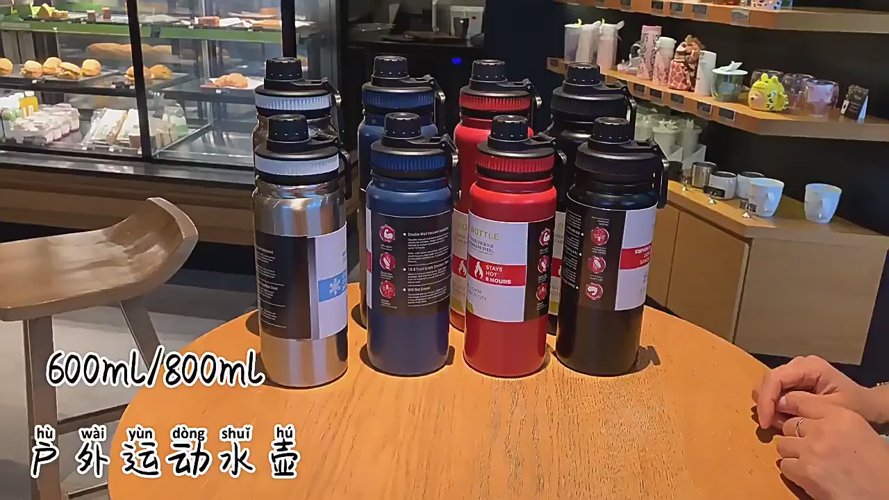 1000ml Imported Stainless Steel Portable Thermal Water Bottle