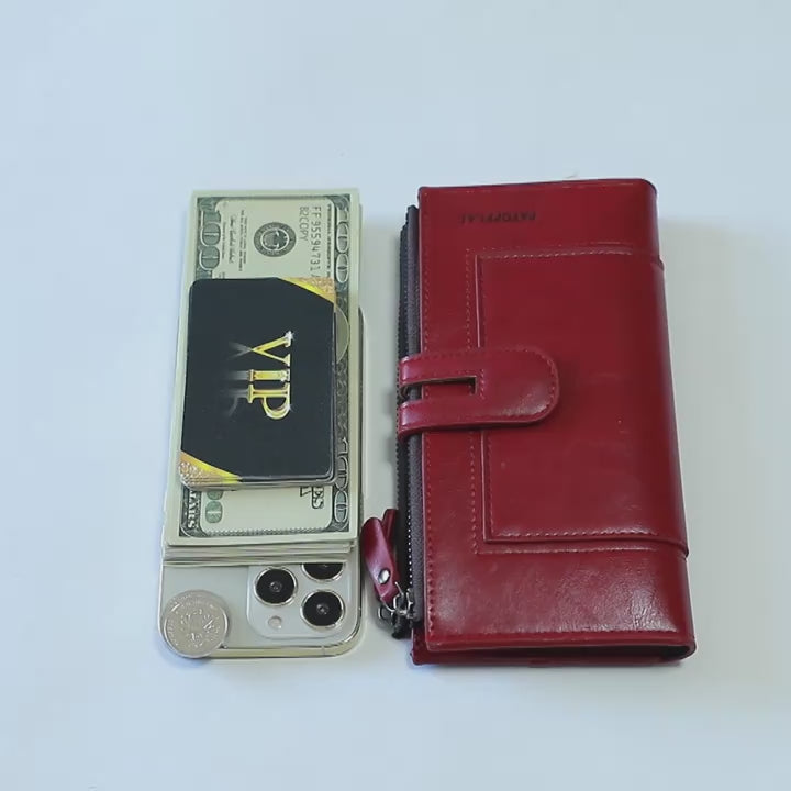 kIngdUshi Versatile Lightweight Long Clutch Wallet for Unisex