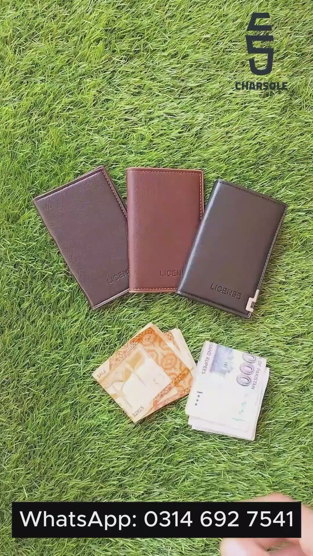 License Minimalist Slim Half Long Wallet for Men