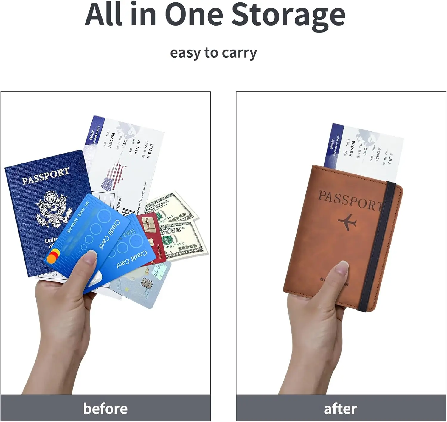 Premium Travel Passport Holder Wallet