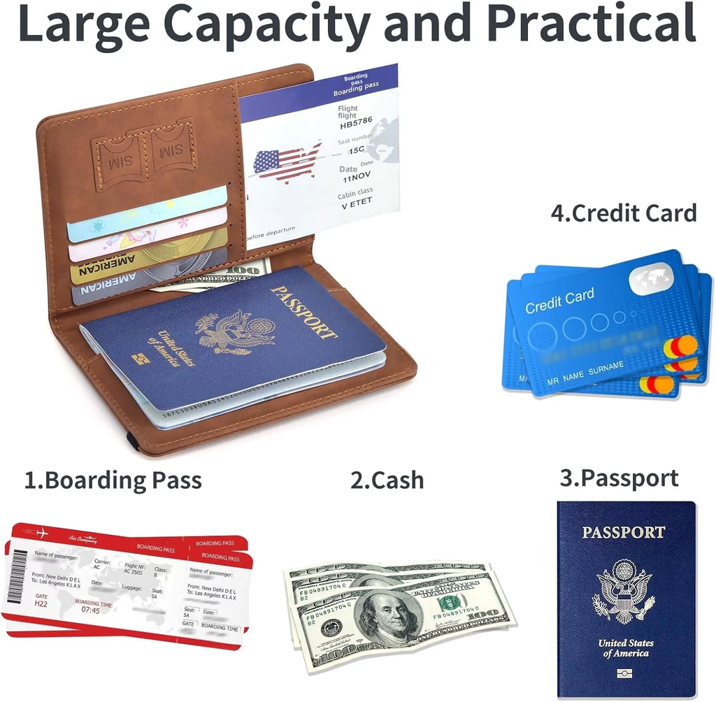 Premium Travel Passport Holder Wallet