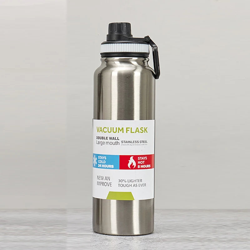 1000ml Imported Stainless Steel Portable Thermal Water Bottle